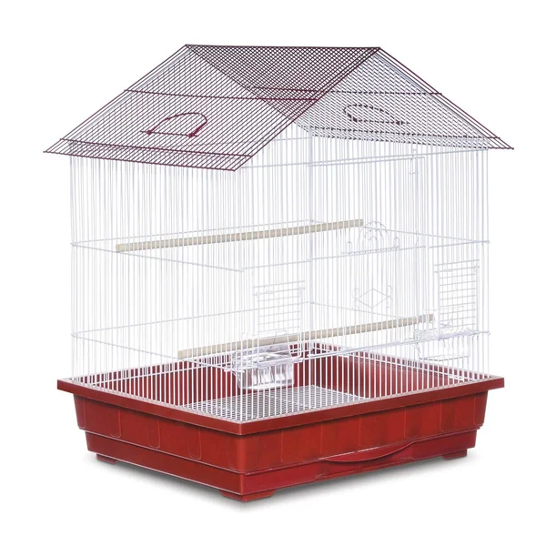 Prevue Hendryx Offset Roof Parakeet Cage - Red