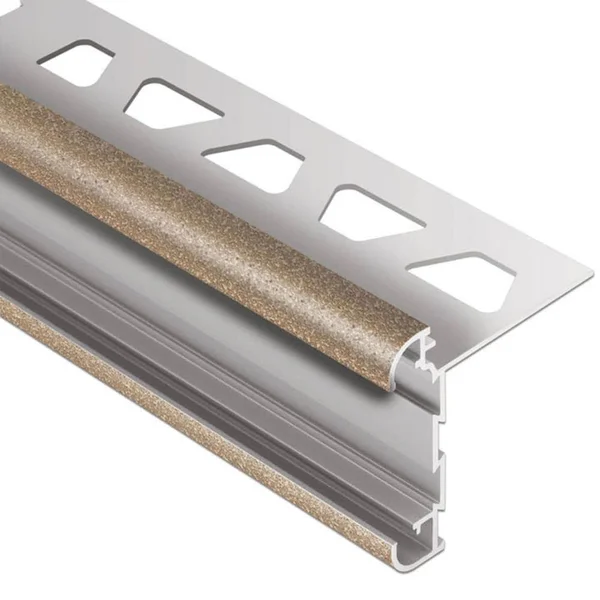 Schluter Systems Rondec-CT 0.375-in W x 98.5-in L Beige Aluminum Tile Edge Trim in Brown - RC100TSB39