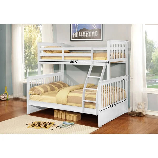 Carthew Convertible Twin Over Full Bunk Bed (Optional Storage or Trundle) - Bed + 2 Drawers - Java