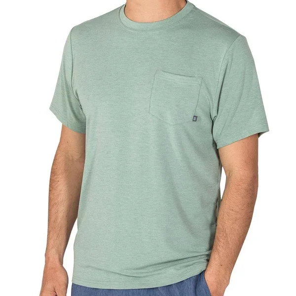 Free Fly Bamboo Flex Pocket Tee - Men's:Function Meets Style with Soft, Stretchy Bamboo Fabric