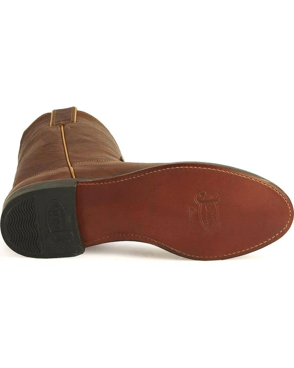 Justin Men's Jackson Roper Chestnut Western Boots - 3163 - Size 11