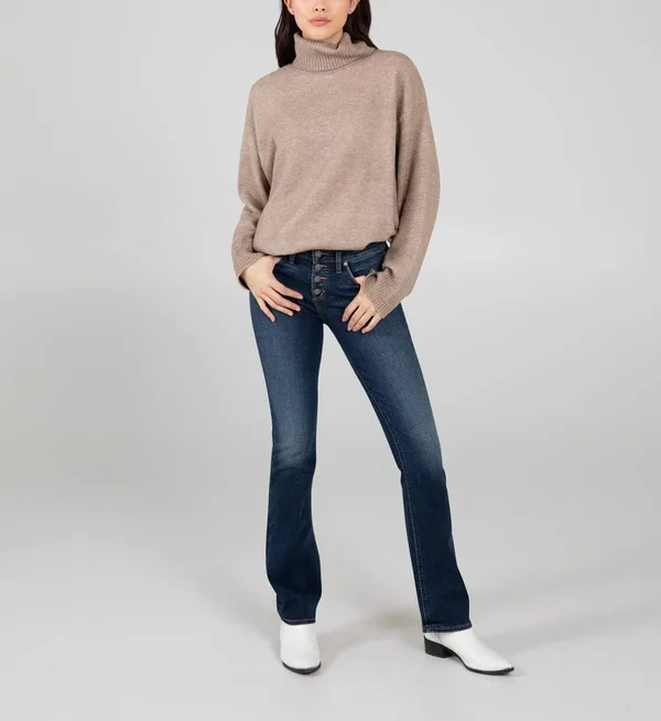 Silver Jeans Co. Women's Suki Mid Rise Slim Bootcut Jeans