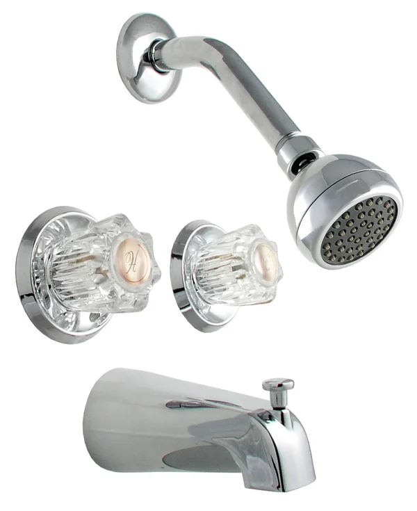 Ldr 013 8700cp Chrome 2 Handle Tub Shower Faucet Set