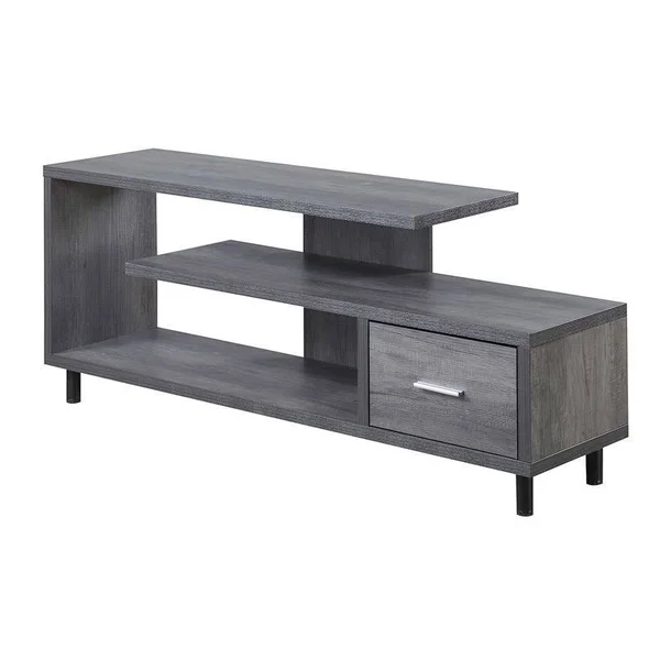 Pemberly Row 60x22 TV Stand in Weathered Gray - PR-4753-1705737