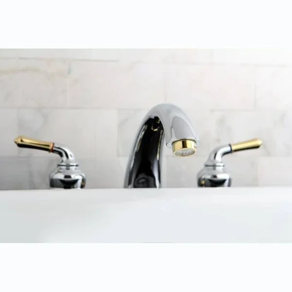 Kingston Brass Magellan Two Handle Roman Tub Filler - Satin Nickel-polished Chrome KC367