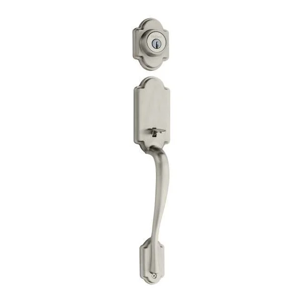 Kwikset 800ANLIP-L03V1 Arlington Single Cylinder Exterior Handleset with New Chassis with RCAL Latch and RCS Strike Lifetime Bra