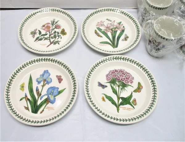 Portmeirion Botanic Garden 22 Piece Earthenware Dinnerware Set Assorted Flowers