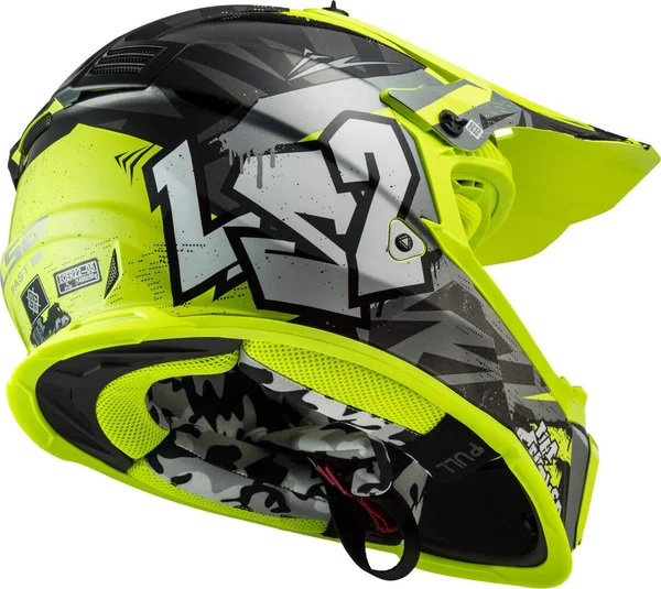 LS2 MX437 Fast Evo Crusher Motocross Helmet - black-yellow, Size Xs