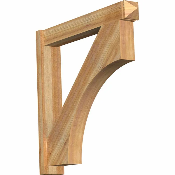 Ekena Millwork OUT06X36X36WTL03RWR 6x22W x 36x22D x 36x22H Westlake Rough Sawn Arts and Crafts Outlooker, Western Red Cedar