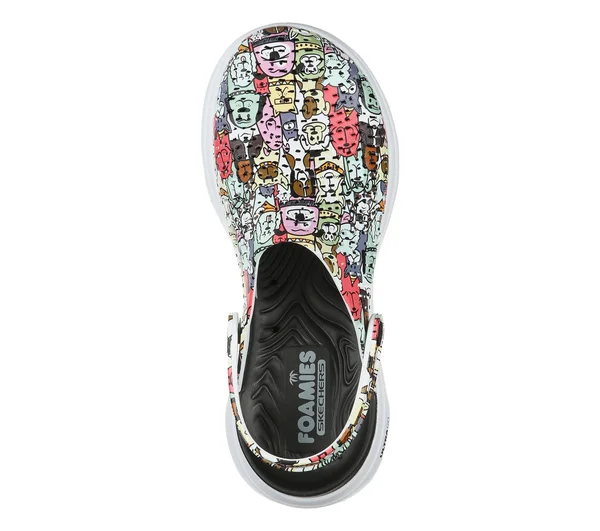 Skechers Women's Foamies Go Walk 5-Dog Lover Clog, Black/Multi, 8