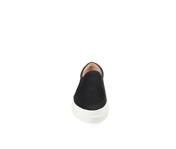 Women's Journee Collection Faybia Slip-On Sneaker - Black - Size 10