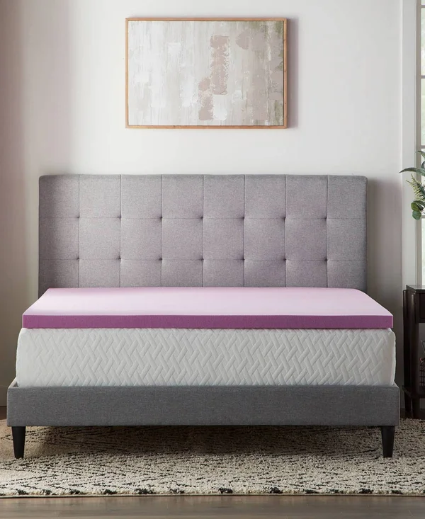 Dream Collection by Lucid 2x22 Lavender Memory Foam Mattress Topper - Full - Purple