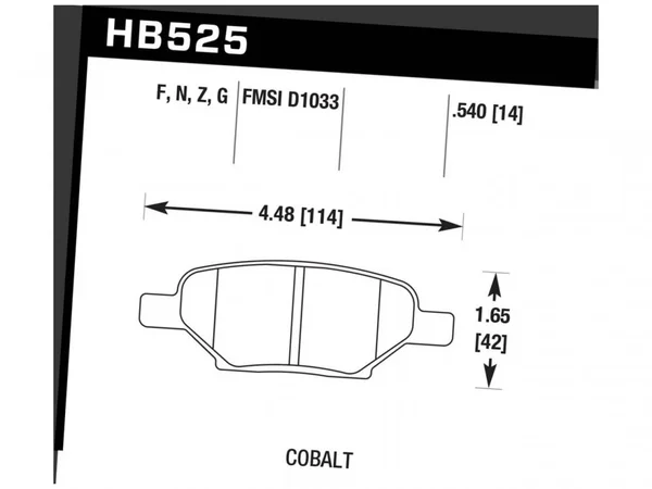 Hawk Performance Ceramic Brake Pads HB525Z.540