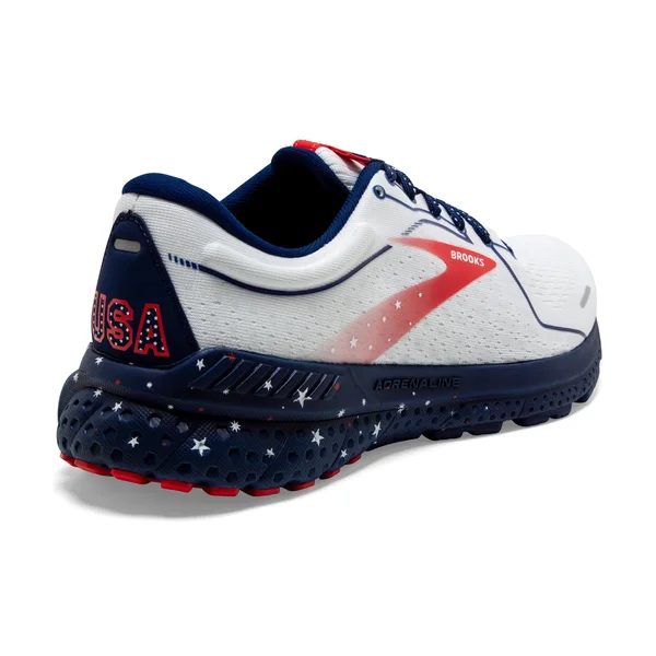 Brooks Adrenaline GTS 21 10, White/Blue/Red (Women's)