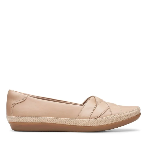 Clarks Danelly Shine Sand Leather, Women's, Size: 7.5, Beige