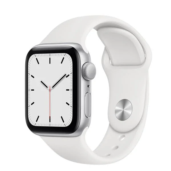 Apple Watch SE - 40mm - GPS - Silver Aluminum Case - White Sports Band