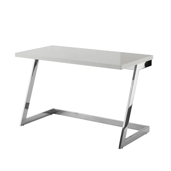 Kali Writing Desk Light Grey/Chrome