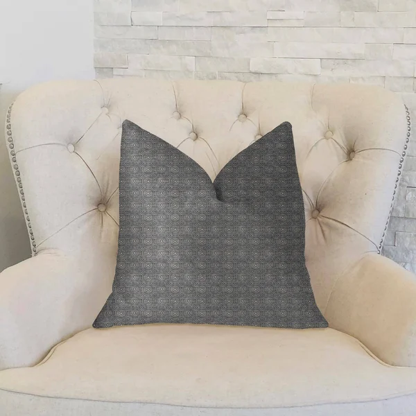 Plutus Halo Knights Blue and Gray Luxury Throw Pillow 12x22L x20x22W
