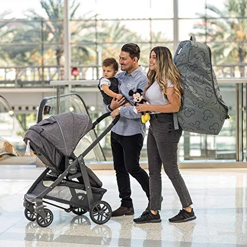 J.L. Childress Disney Baby Ultimate Backpack Padded Car Seat Travel Bag - Grey