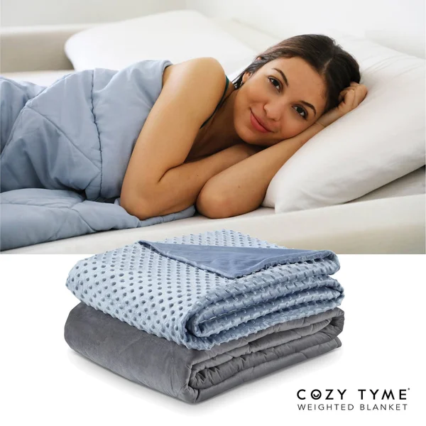Weighted Blanket Light Blue, 48x72x22 12 lbs