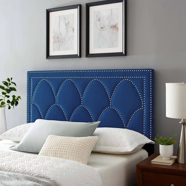 Greta Performance Velvet Full/Queen Headboard Dusty Rose Modway