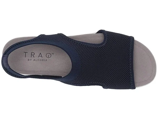 Traq by Alegria Women's Qeen Sandal Navy 37