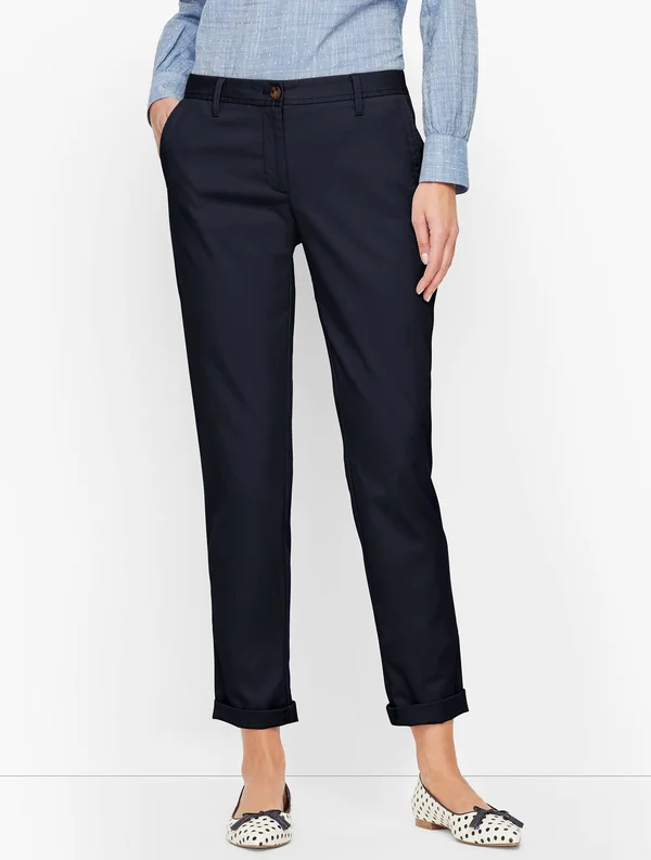 Petite - Relaxed Chinos Pants - Indigo - 4 Talbots