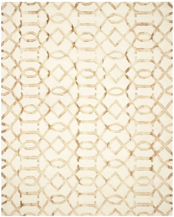 Safavieh 9& x 12& Dip Dye DDY712E Ivory, Camel Rug