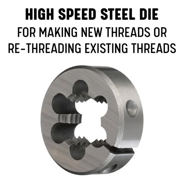 Drill America 9/16 inch-24 x 2 inch OD HSS Round Adjustable Die, Special, Dwtsr2-91624