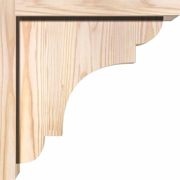 Ekena Millwork COR06X08X08NEB01SDF 5 1/2x22W x 8x22D x 8x22H New Brighton Smooth Corbel w/Backplate, Douglas Fir