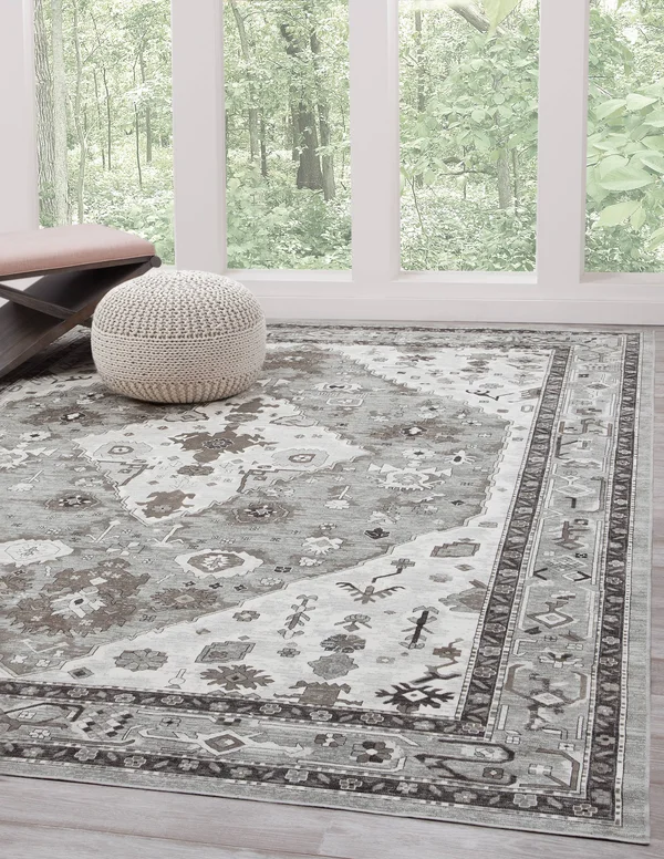 Abacasa Sonoma Jewels Grey-Natural-Ivory 3x5 Area Rug