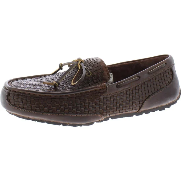 Ugg Mens Chester Leather Woven Driving Moccasins