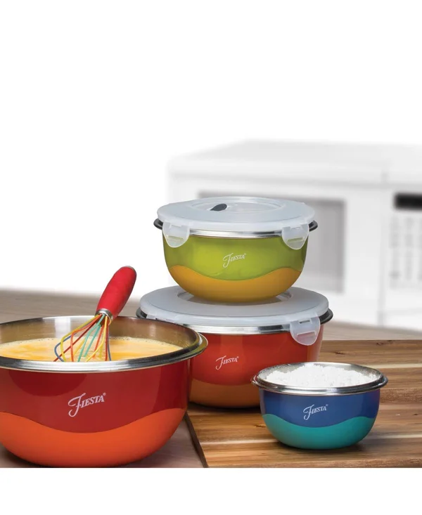 Fiesta 8-Piece Microwave Safe Mixing Bowl Set