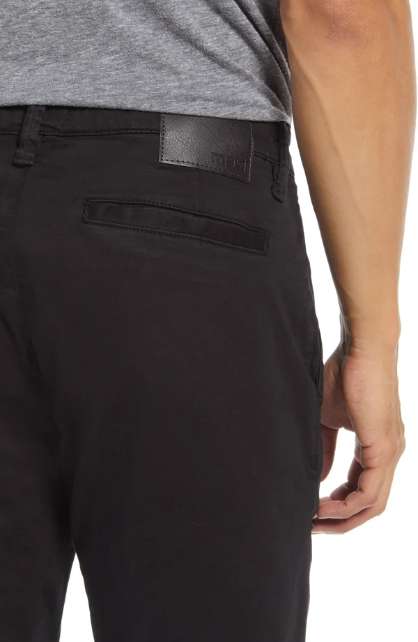 Mavi Men's Jacob Shorts in Black Sateen Twill