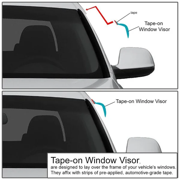 DNA Motoring WVS-081 for 04-14 Nissan Titan Crew Cab 4pcs Window Vent Visor Deflector Rain Guard (Dark Smoke) 05 06 07 08 09 10