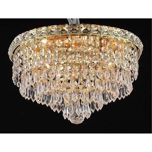 Elegant Lighting Tranquil 14x22 4 Light Royal Crystal Flush Mount