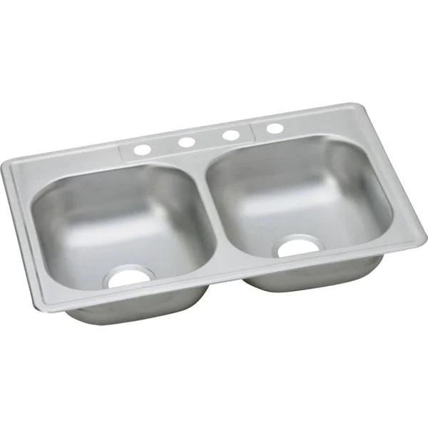 Elkay DW1023322MR2 Dayton Stainless Steel Double Bowl Sink Pack