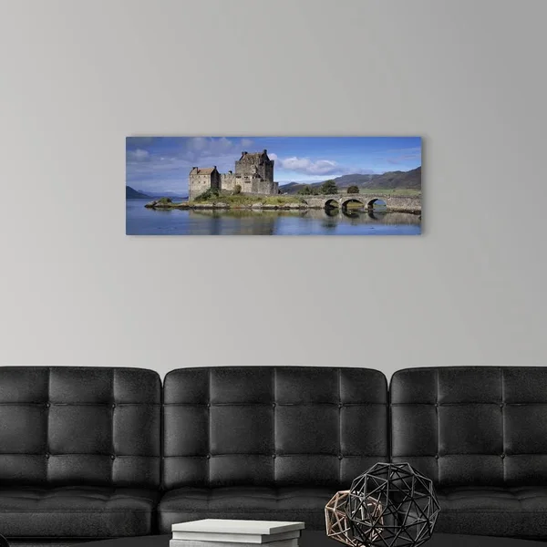 Castle on An Island Eilean Donan Loch Duich Dornie Highlands Region Scotland, Canvas Wall Art, 36x12, Great Big Canvas