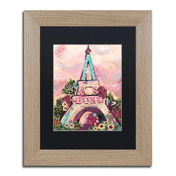 Trademark Fine Art ALI5486-T1620BMF Lumiere De La Ville by Natasha Wescoat - Black Matte, Birch Frame 16x20-Inch