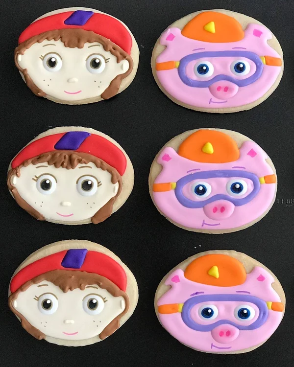 Supr Why X12 Kid Readers Inspired Sugar Cookies - Pig - Dress Up - Red Hood -Princess Birthday Party - PreK - Readers - Princess