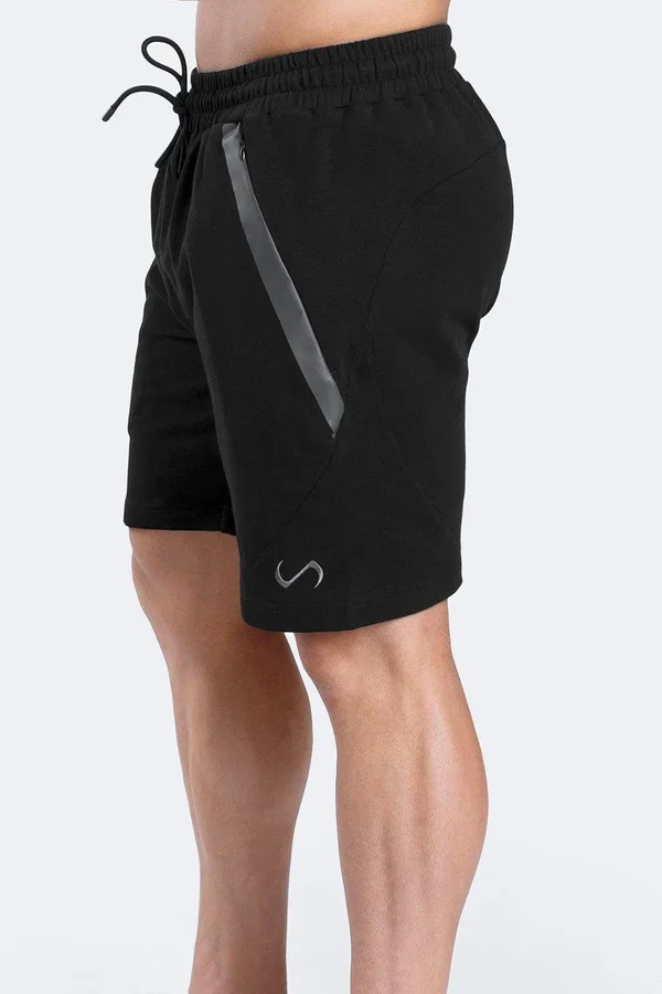 TLF Iron Shorts – Black, Mens Athletic Shorts Gym Shorts Black, 2XL