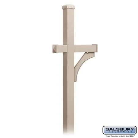 Salsbury Industries 4870GRN Deluxe Mailbox Post 1 Sided In-Ground Mounted - Green