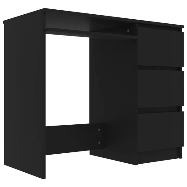 vidaXL Desk White 35.4x22x17.7x22x29.9x22 Chipboard, 801373