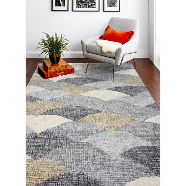 Bashian Luminous Ladarious 7&6x22 x 9&6x22 Hand Tufted Multicolored Area Rug