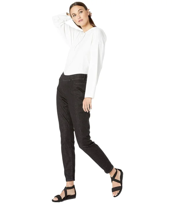 Eileen-Fisher Organic Cotton Soft Stretch Denim Jegging in Vintage Black Vintage Black - Xs