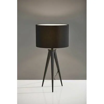 Treble Black Metal Table Lamp Corrigan Studio, 28 x 14 x 14 Inches