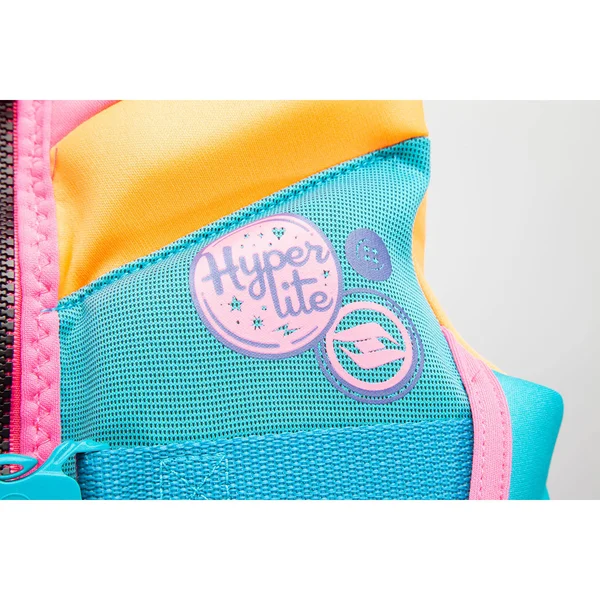 Hyperlite Colorful Girl's Child Indy Watersport Life Jacket Vest - Uscg Approved, One size, Pink/Teal