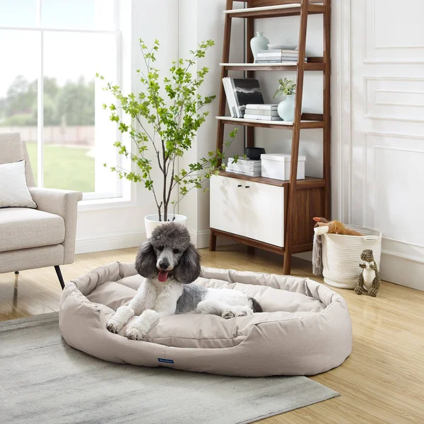 Sam&s Pets Missy Extra-Large Beige Round Dog Bed