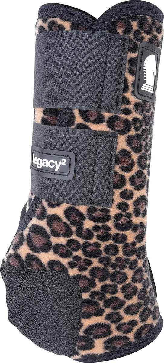 Classic Equine Legacy2 Front Boots Small Cheetah