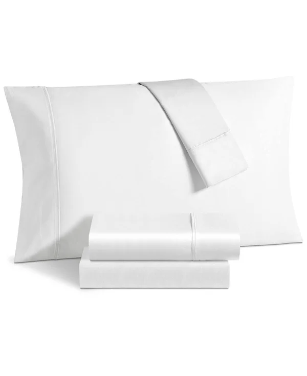 Aspen 1000 Thread Count Sateen 6-Pc. Solid Queen Sheet Set - White